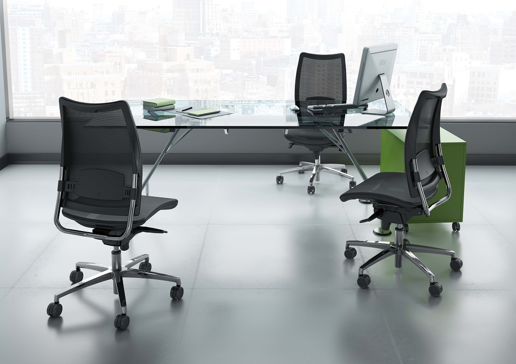 sedute operative luxy serie overtime ergonomica girevole ufficio braccioli schienale regolabile nera tessuti colore nero ambientazione design